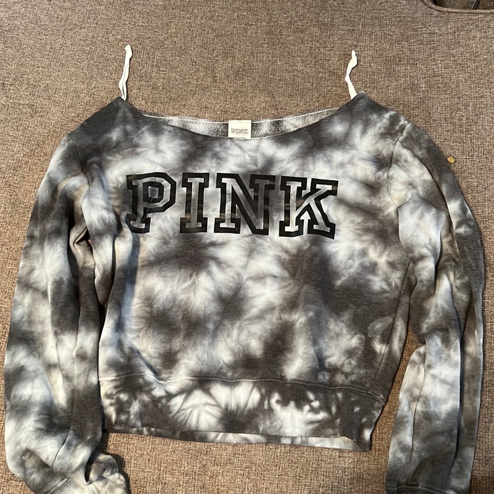 PINK cropped sweatshirt